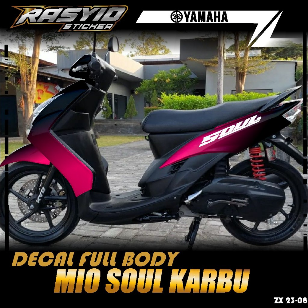 COD Sticker Decal Full Body Motor Yamaha Mio Soul Karbu Tahun 2007 2008 2009 2010 2011 2012 Sticker 