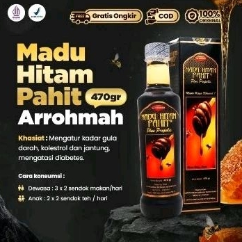 

Madu Hitam Pahit Ar Rohmah 460 Gram Aman Untuk Diabetes