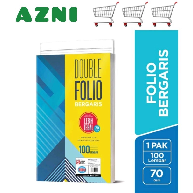 

SIDU Double Folio Bergaris 70 GSM (perpack/ 100 Lembar)