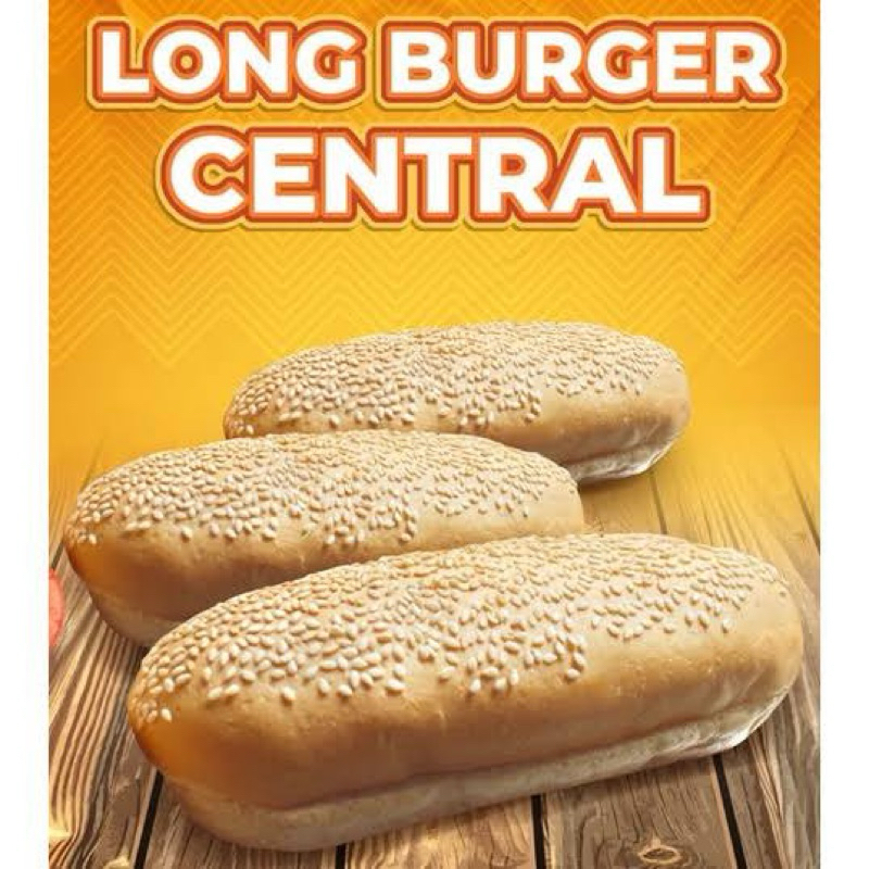 

Roti long burger premium halal enak murah ori