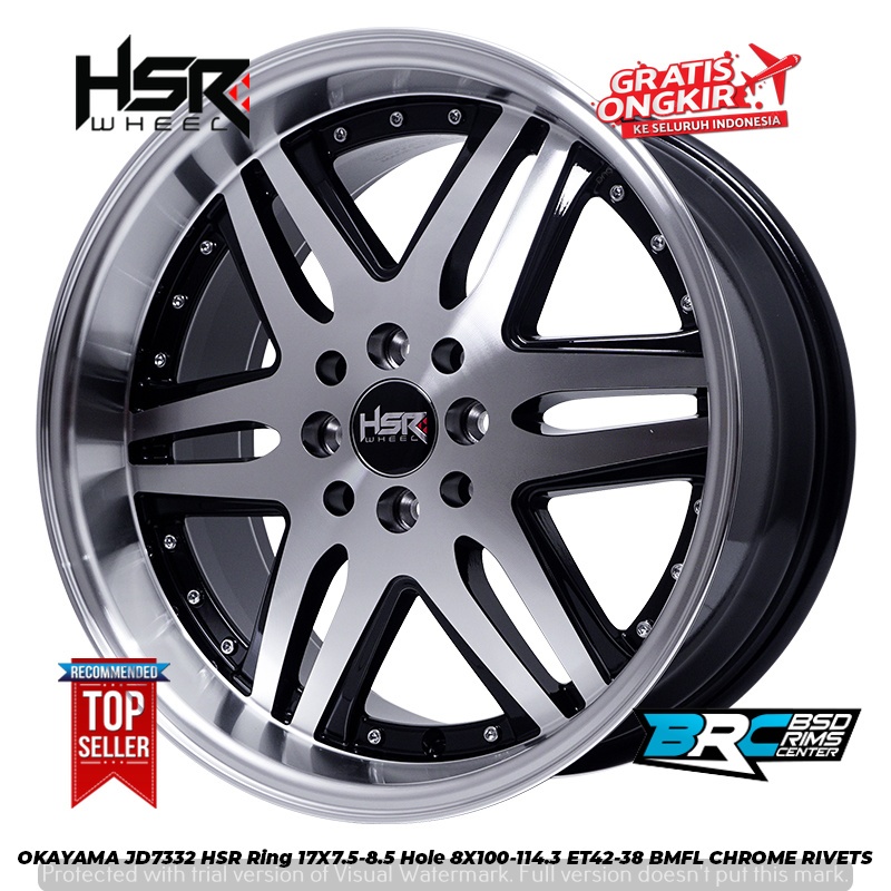 VELG CELONG RING 17 HSR OKAYAMA BUAT MOBIL BRIO JAZZ AGYA JAZZ CALYA AVANZA