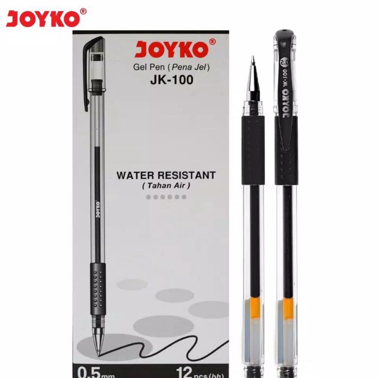 

Big Deal 12pc Gel Pen Pulpen Pena Joyko JK1 Black 5 mmpen Joyko