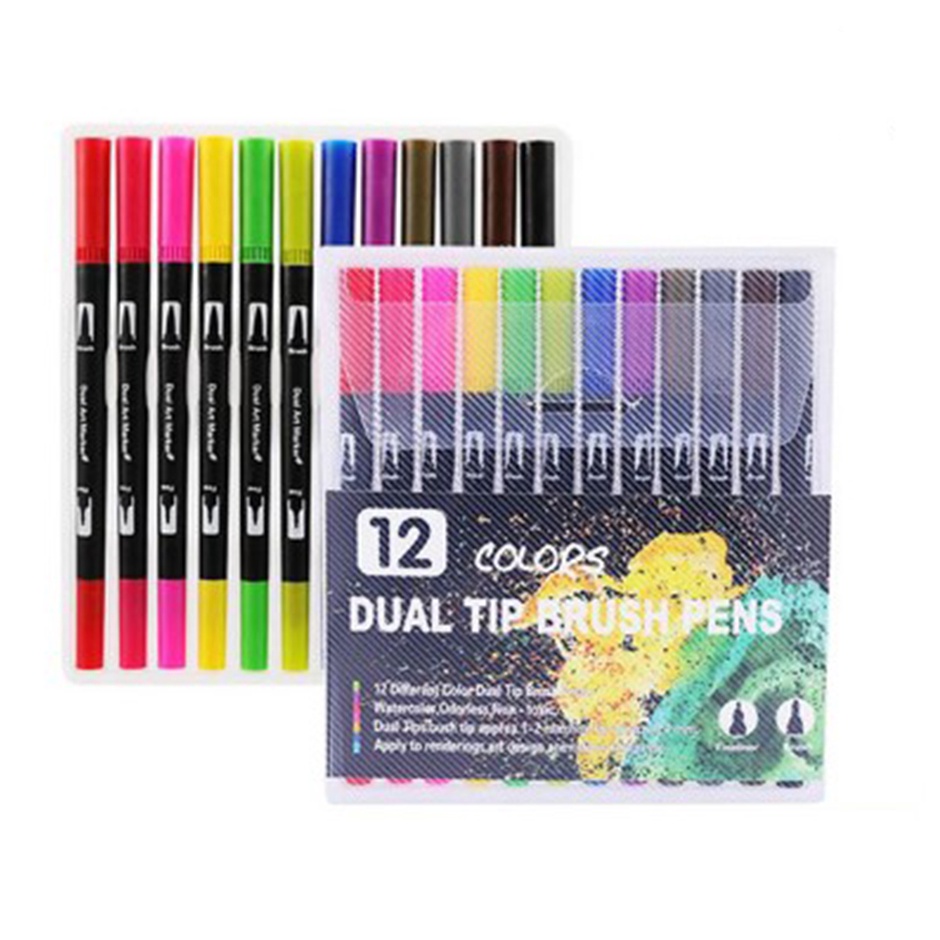 

Revolutionary Spidol Double Head Drawing Pen Fine Art Watercolor Peana Sketsa Set MKB