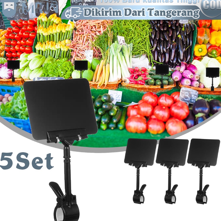 

Murah 5pcs Penjepit Harga Price Tag Dengan Papan Tulis Kapur Kecil Jepitan Harga Obral