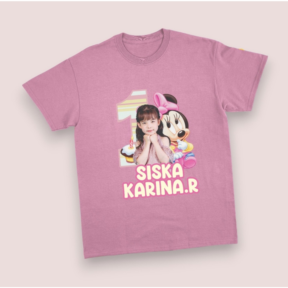 Kaos Couple Keluarga Foto Ulang Tahun Tangan Pendek