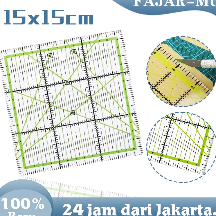 

Quilting Ruler Penggaris Pola Penggaris Jahit Square Quilting Ruler Pemotongan Kain Penggaris Jahit Akrilik