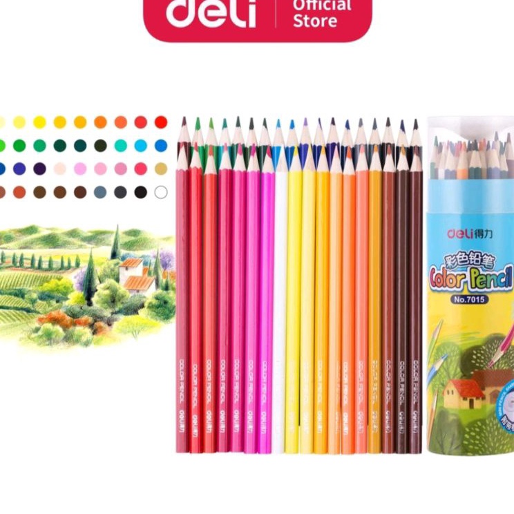 

TOKOATK168 Deli Pensil Warna Youku Warna Cerah Bahan Kuat Bentuk Pensil Heksagonal 36 Warna 715