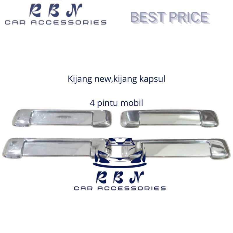 HANDLE COVER 8PCS KIJANG KAPSUL CROM 4 PINTU MOBIL LENGKAP/AKSESORIS KIJANG KAPSUL