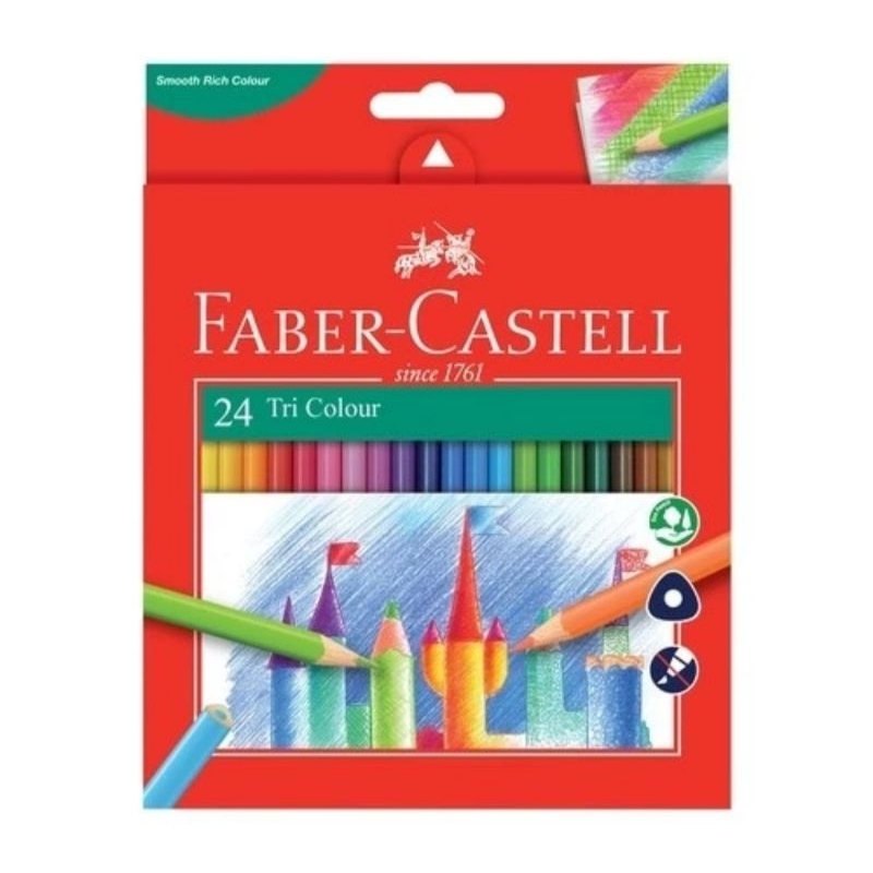 

Faber - Castell Pensil Warna Tri Grip 12 warna
