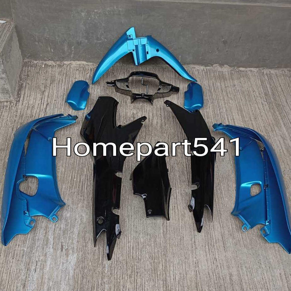 FULL SET BODY HALUS SUPRA X LAMA OLD WARNA BIRU TOSCA