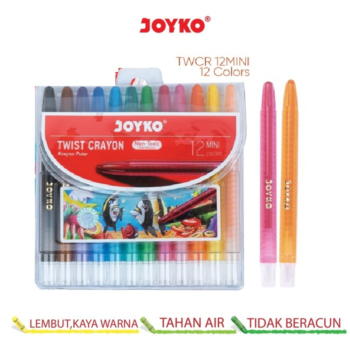 

Krayon Putar Mini Twist Crayon Joyko TWCR - TWCR-12Mini