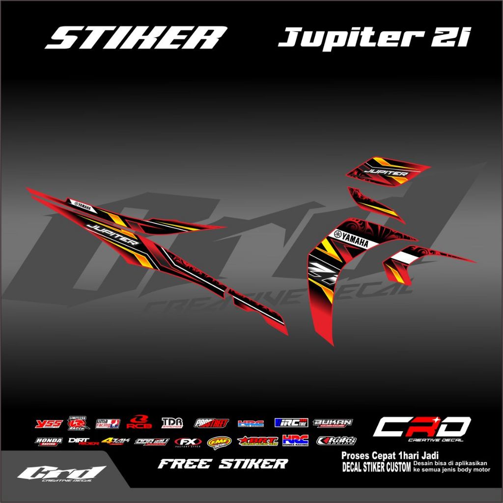 STIKER STRIPING VARIASI JUPITER Z1 - STIKER MOTOR JUPITER Z1 | STIKER JUPITER Z BURHAN | JUPITER Z R