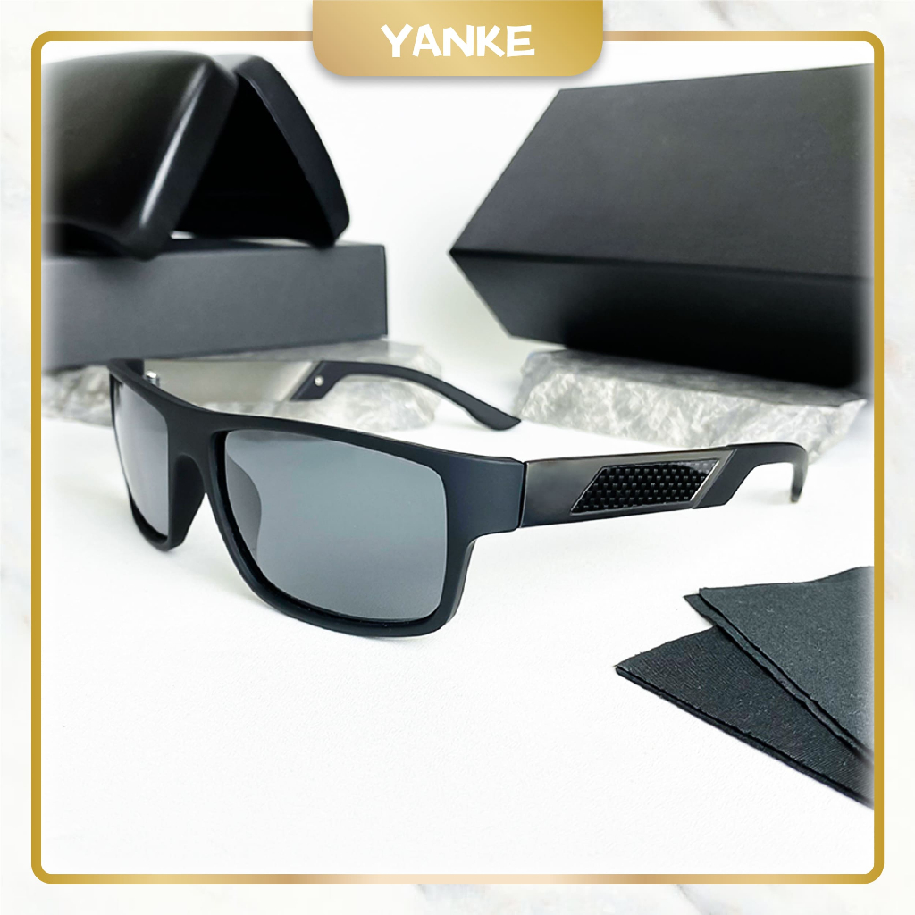 [Paket Kotak & Lap] Kacamata Polaroid Kacamata Hitam Uv400 Kacamata Fashion Pria Sunglasses 5337 len