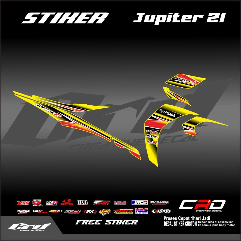STIKER STRIPING VARIASI JUPITER Z1 - STIKER MOTOR JUPITER Z1 | STIKER JUPITER Z BURHAN | JUPITER Z R