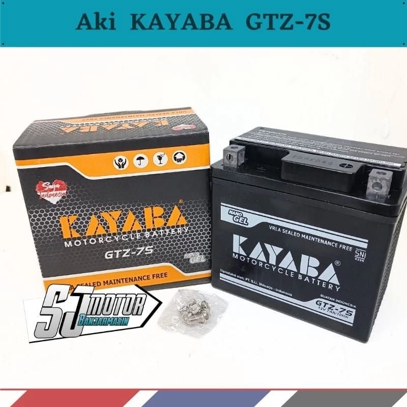 Aki Accu Kering KAYABA GTZ-7S Aki Satria Fu Vario 125 150 Beat Esp Scoopy Esp PCX Freego Fazzio