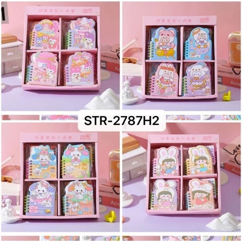 

notebook mini karakter/ notebook Glitter/memo not stemp