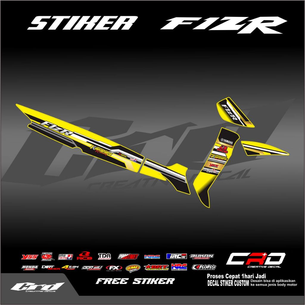 Striping Variasi Fiz R Motif Roadrace Semi Decal Striping Motor FIZ R Striping Motor Yamaha Fiz R