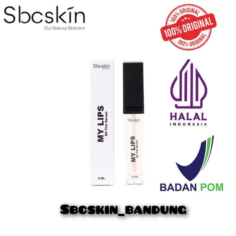 Sbcskin My Lips Oil Tint Serum With Squalame Oil And VIT E Lip Tint Serum Pencerah Bibir
