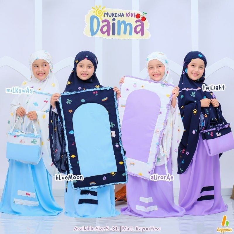 Mukena Anak Daima Mukenah Rayon Premium Tas Sajadah Bayi Balita Usia TK SD