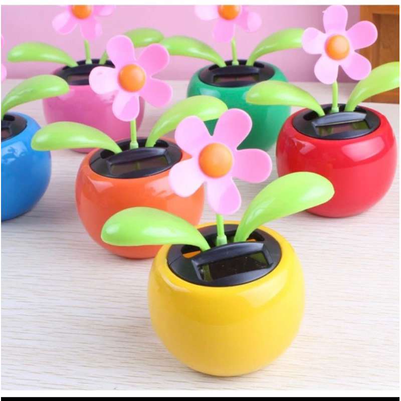 Bunga Goyang Hiasan Mobil / Pajangan hiasan Dashboard  Mobil Pot Bunga Goyang