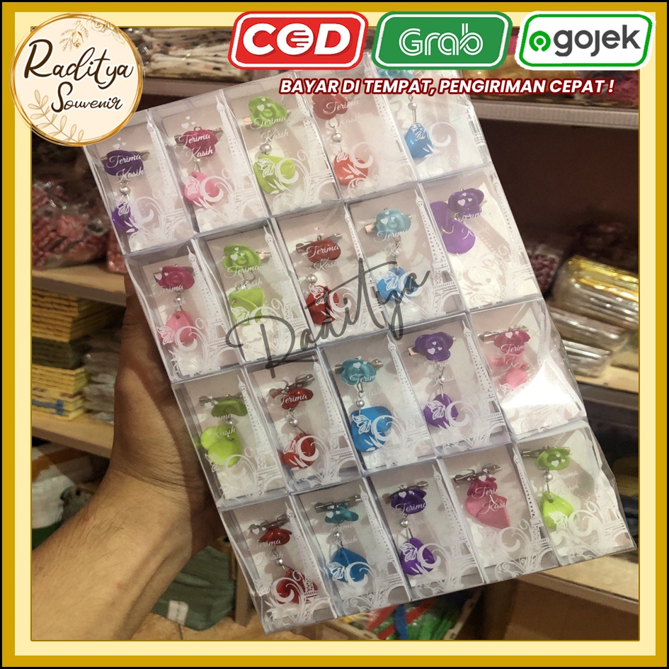 Souvenir BROS DAGU PANJANG Kemas BOX (isi 100pcs) Sovenir Suvenir Pernikahan COD KARTU TAG NAMA