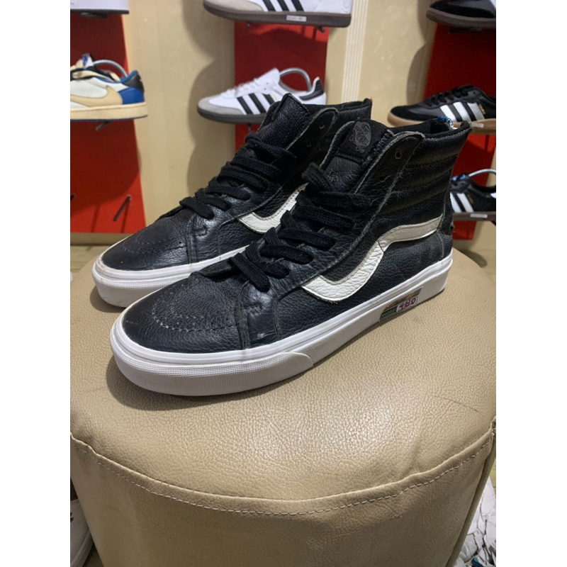 VANS HI SK8 BLACK LEATHER