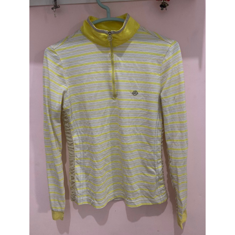 Atasan olahraga Renoma Sports/baju olahraga kuning wanita