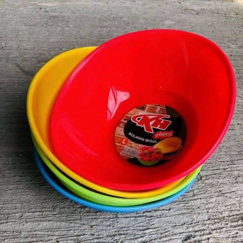 Mangkok Plastik KH Happy Ukuran L satuan
