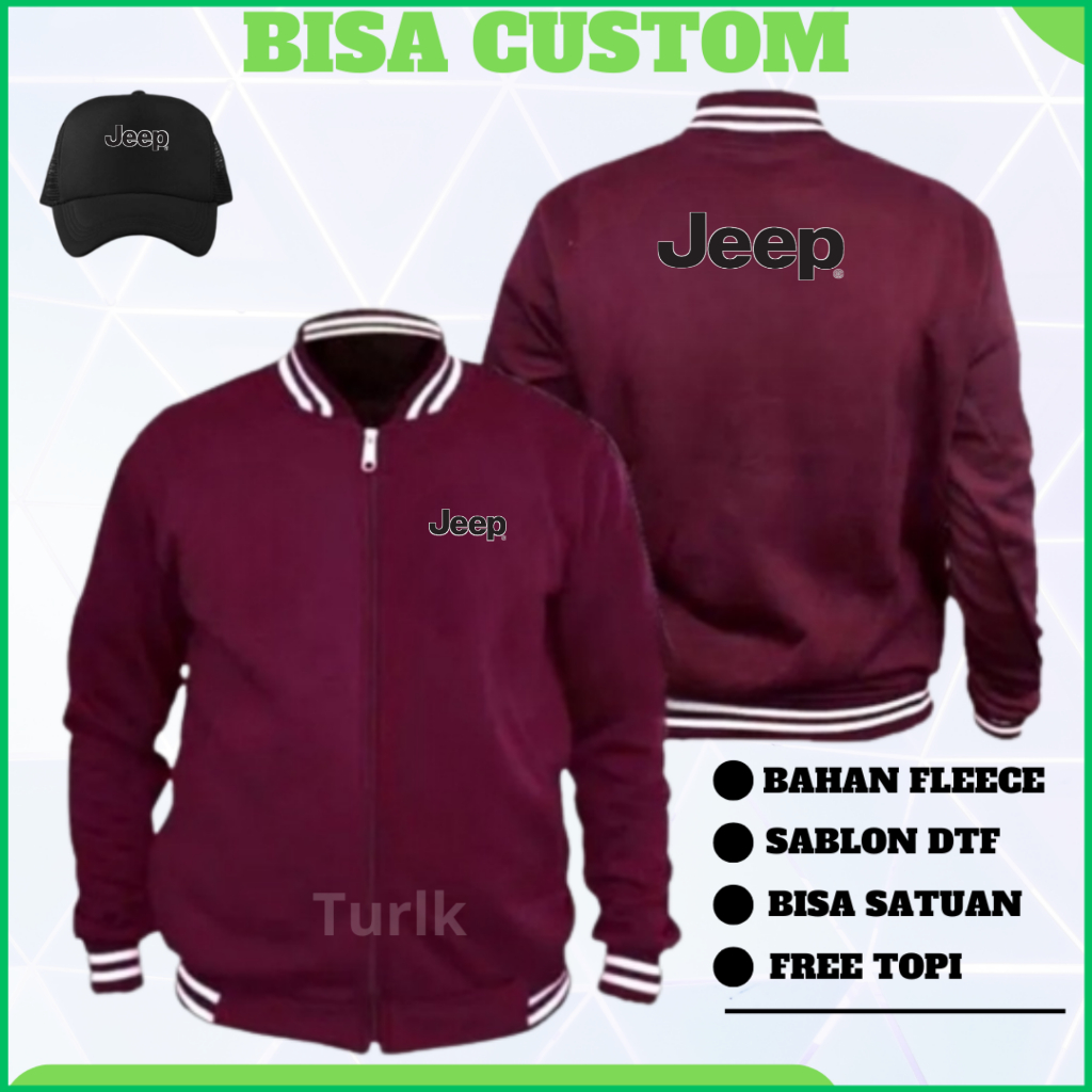 Jaket Jeep Jaket Mobil Jeep Varsity Custom