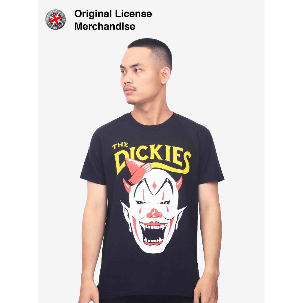 Baju Kaos Tshirt Casual  Cotton Pria Unisex Band Musik DICKIES Original Devil Clown