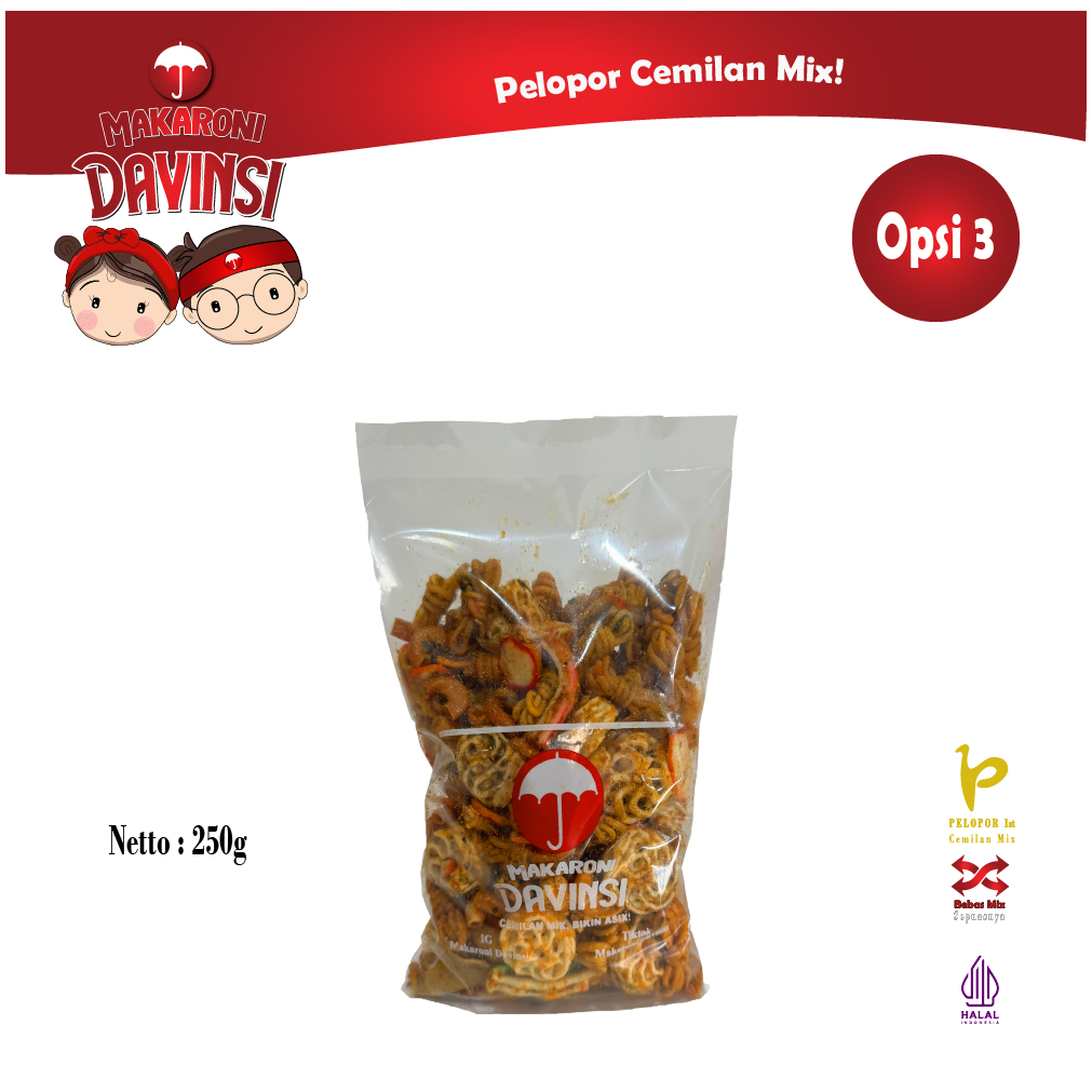 

Davinsi Cemilan Mix Kemasan 250g Opsi 3