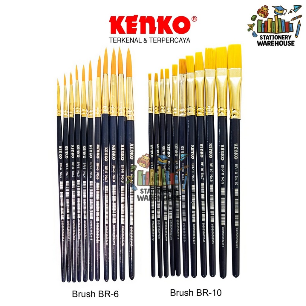 

KENKO Brush Kuas Cat Air Cat Minyak Lukis Acrylic BR-6 BR-10