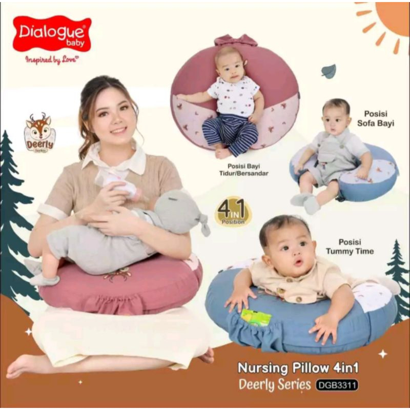 Dialogue - Nursing Pillow 4in1 Deerly Series / Bantal Menyusui / Sofa Bayi