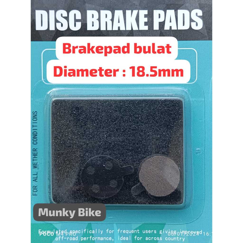 Brakepad Pad Kampas Rem Bulat 18.5 mm Rem Mekanik Sepeda Mtb