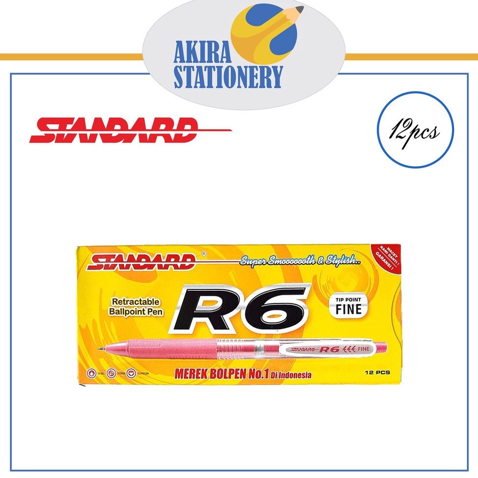 

KODE E89O PULPEN PEN PENA STANDARD R6 12PCS