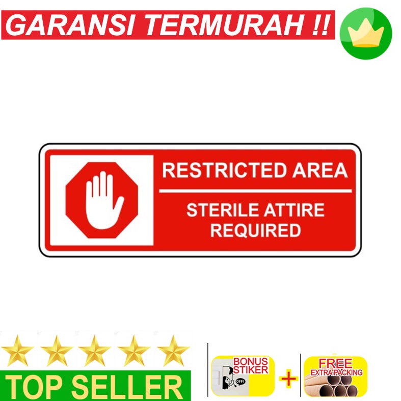 

KODE M57Z Murah Rambu Akrilik Restricted Area 3cm x 1cm Acrylic 2mm Keren