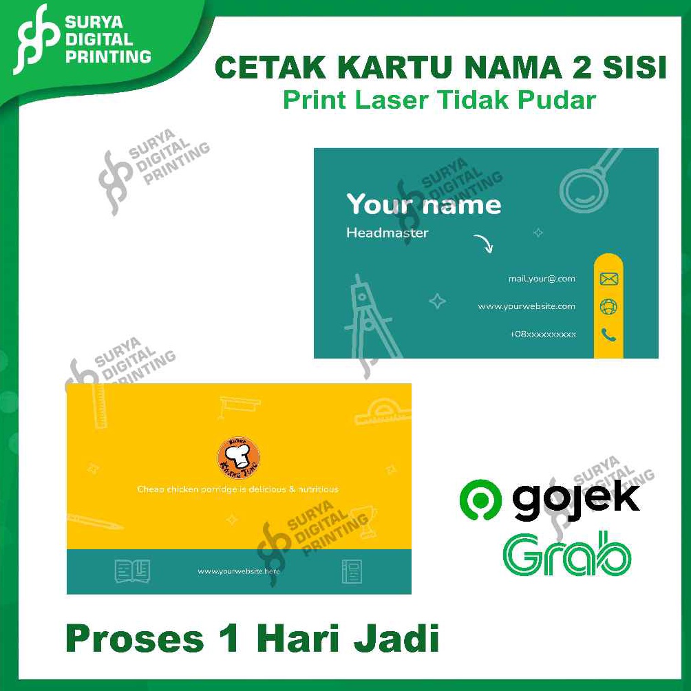 

KODE I58Z Cetak Kartu Nama Langsung Jadi 2 Muka Name Card Business Card Kartu Nama Bolak Balik Tanpa Laminasi