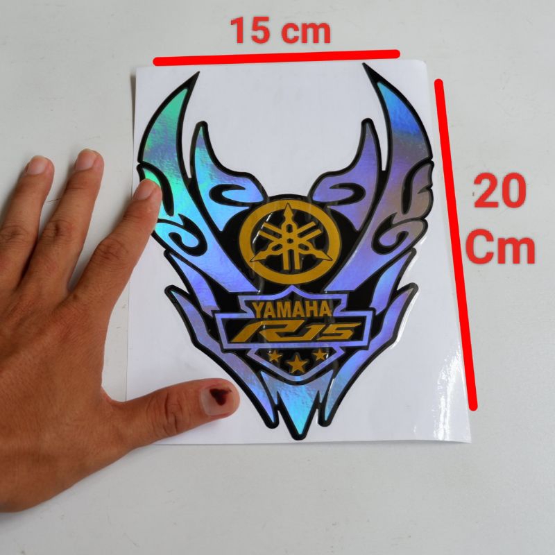 stiker visor yamaha R15, stiker kaca visor yamaha R15