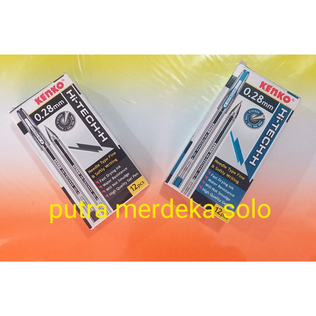 

KODE N48K Ballpoint Bolpen Pulpen Hitech Kenko Gel 28 4 Hitam Biru