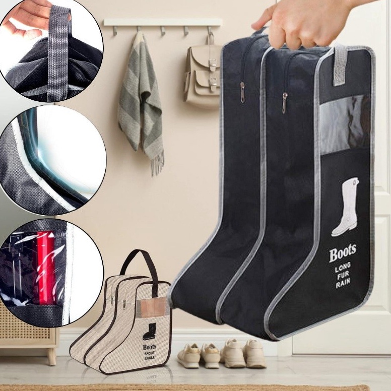Oke Pr 2 Pcs Penutup Sepatu Penyimpanan Boot Tas Pelindung Boot Pendek Tas Penyimpanan Tahan Debu Ta