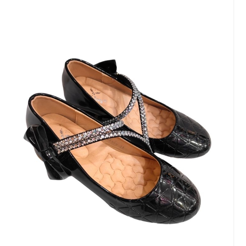Sepatu Pansus Pesta Anak Perempuan Fashion Korea Import Model Terbaru Hak 3cm Premium Super 26 - 36