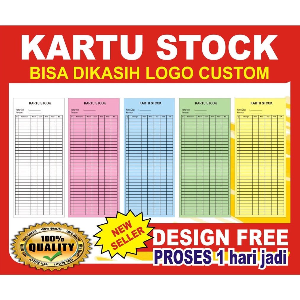 

KODE D73B Kartu Stock Persediaan Barang Kartu Iuran Kartu Absen Kartu Stok Obat