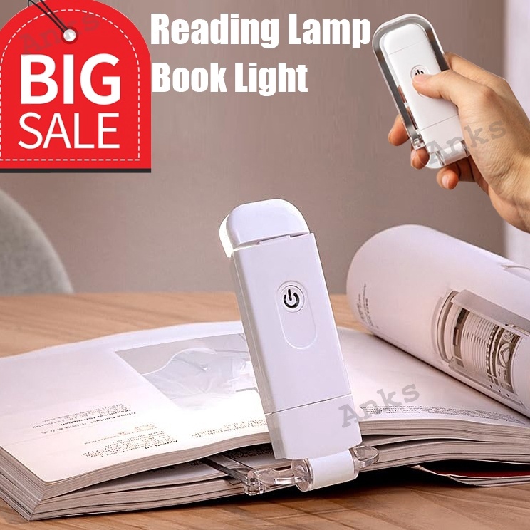 lampu baca buku LED USB Isi Ulang Lampu Buku Lampu Baca Pelindung Mata Lampu Malam Klip Pobel Lampu 