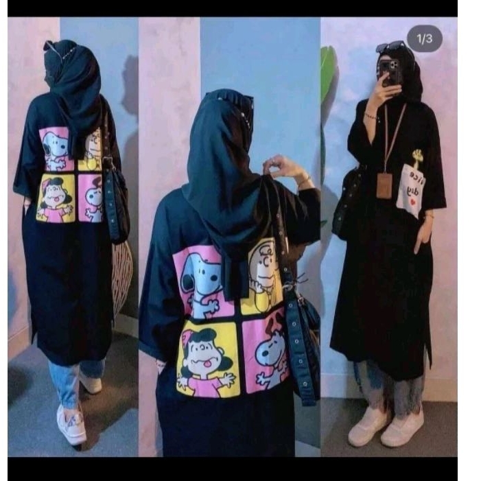 AURELLISA - TUNIK KAOS IMPORT OVERSIZE