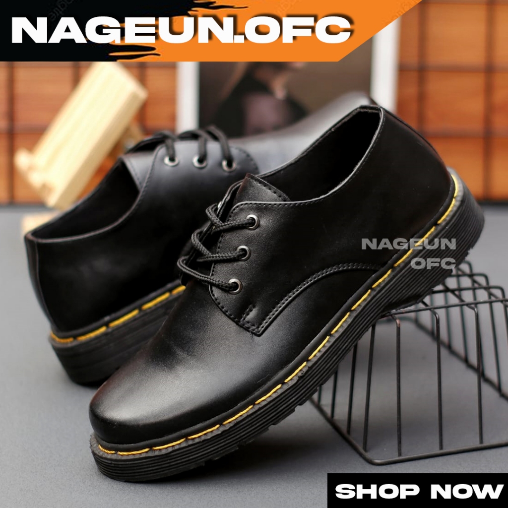 Mortal Sepatu Docmart Pria Original Hitam Casual Original