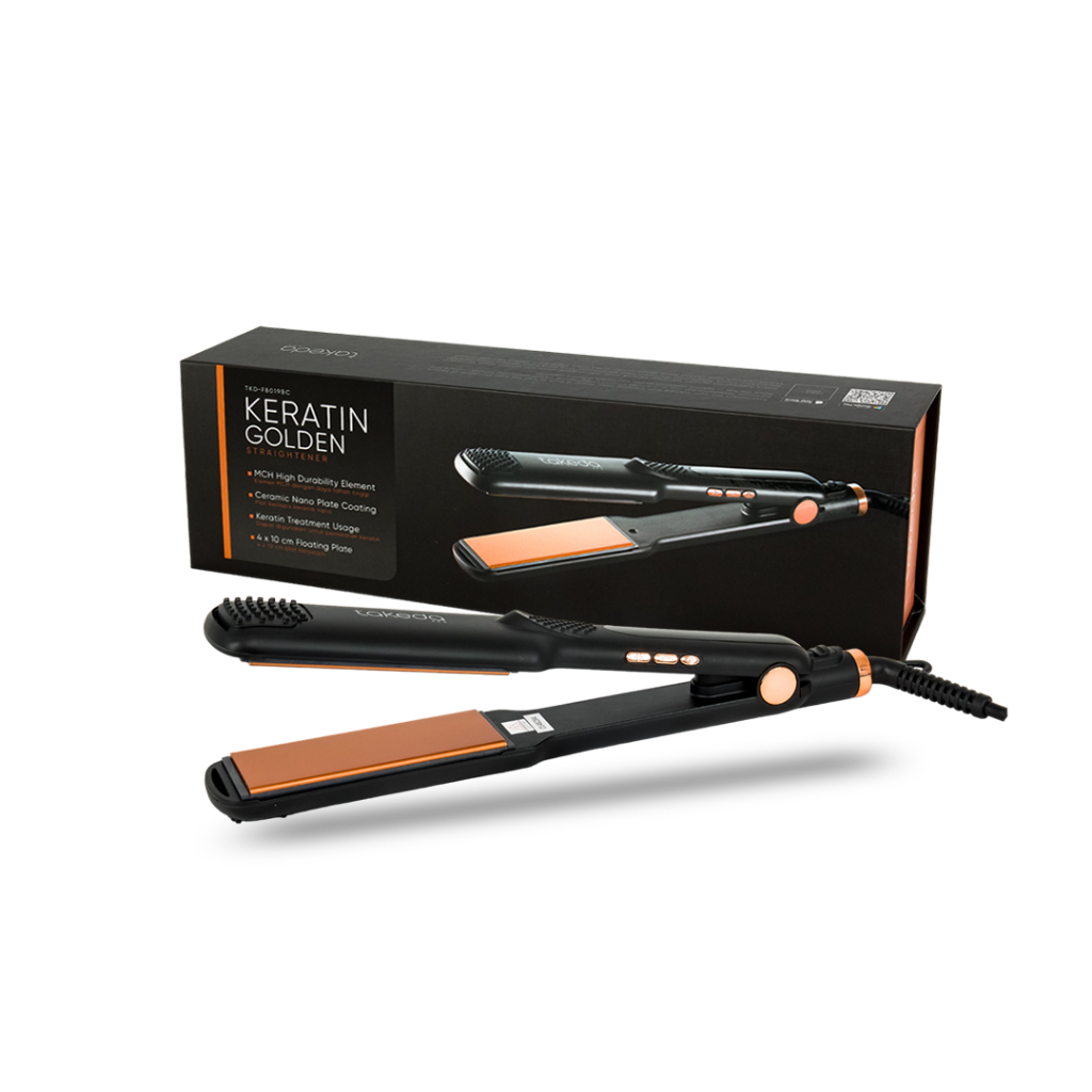 TakedaPro TKD-F8019BC Keratin Golden Coating Straightener 40mm