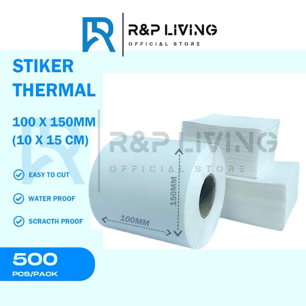 

R&P [100 X 150mm A6 500pcs] Thermal Paper Label Sticker Barcode Lipat & Roll