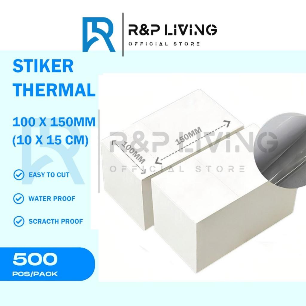 

R&P [100 X 150mm A6 500pcs] Thermal Paper Label Sticker Barcode Lipat & Roll