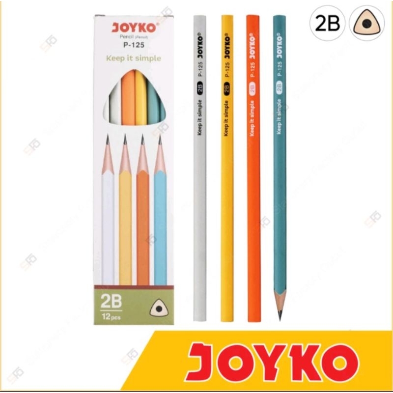

Pensil Pastel Triangular Joyko 2B isi 12 - Tri Pencil P-125