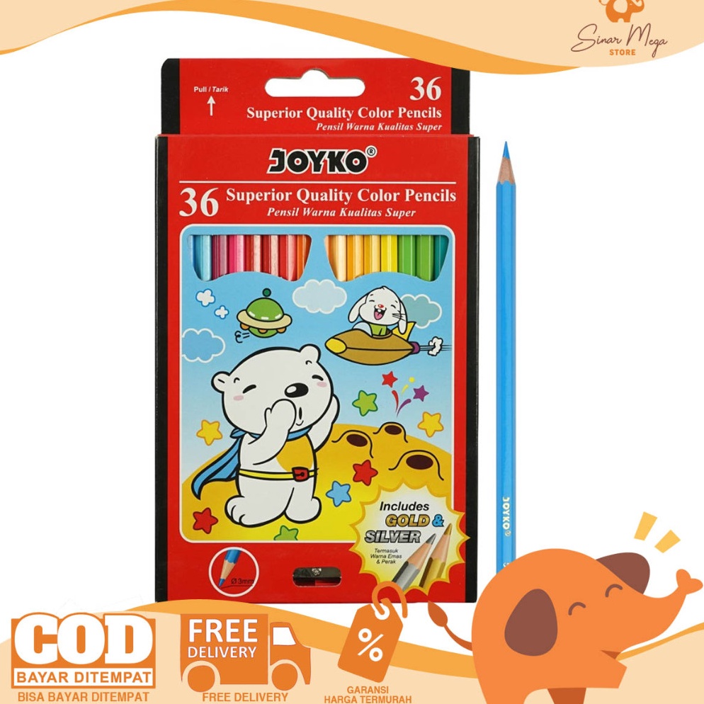 

KODE V76N Joyko Pensil Warna CP36PB